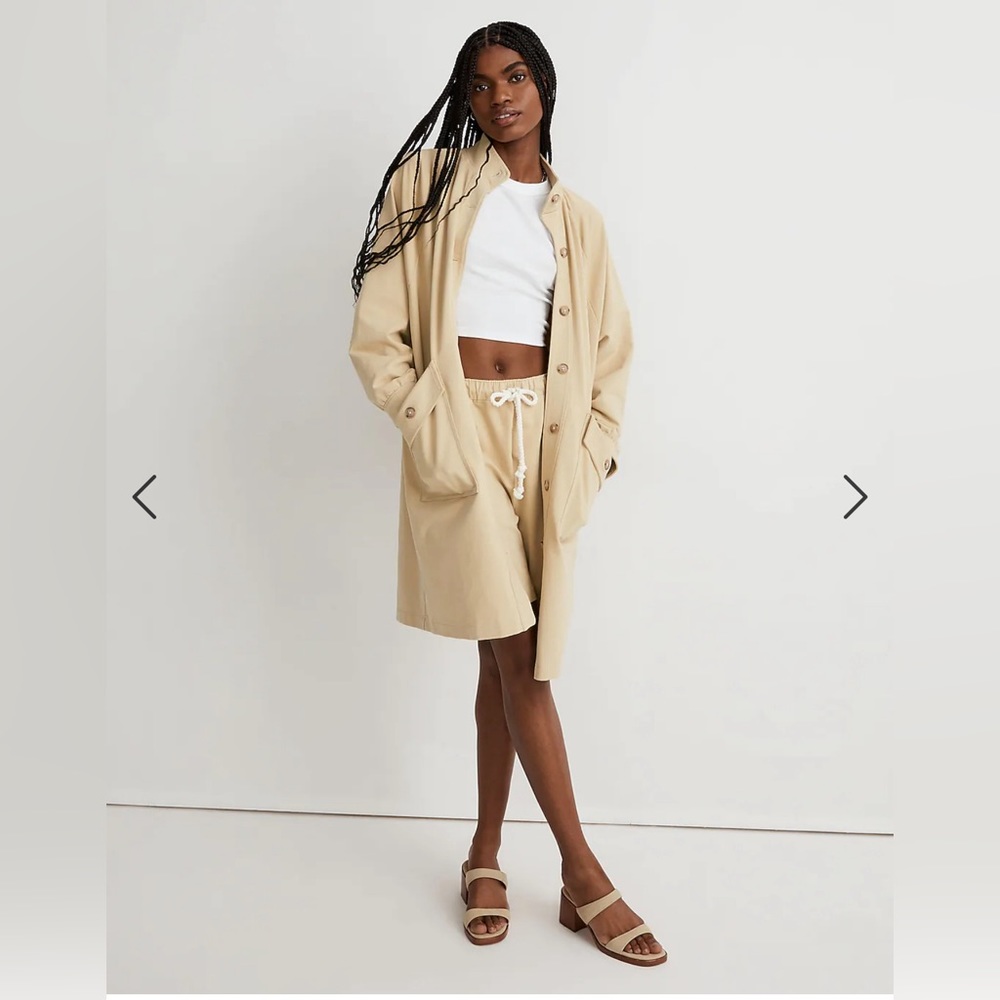 Madewell Structured Terry Longline Coat Sz L